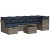 Image de vidaXL - 8-delige - Loungeset - met - kussens - poly - rattan - grijs
