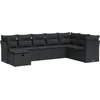 Image de vidaXL - 8-delige - Loungeset - met - kussens - poly - rattan - zwart