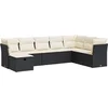 Image de vidaXL - 8-delige - Loungeset - met - kussens - poly - rattan - zwart