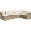 Image de vidaXL - 8-delige - Loungeset - met - kussens - poly - rattan - beige