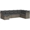 Image de vidaXL - 8-delige - Loungeset - met - kussens - poly - rattan - grijs