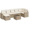 Image de vidaXL - 8-delige - Loungeset - met - kussens - poly - rattan - beige