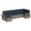 Image de vidaXL - 7-delige - Loungeset - met - kussens - poly - rattan - grijs