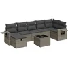 Image de vidaXL - 8-delige - Loungeset - met - kussens - poly - rattan - grijs
