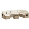 Image de vidaXL - 9-delige - Loungeset - met - kussens - poly - rattan - beige