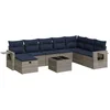 Image de vidaXL - 9-delige - Loungeset - met - kussens - poly - rattan - grijs