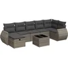 Image de vidaXL - 8-delige - Loungeset - met - kussens - poly - rattan - grijs