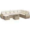 Image de vidaXL - 9-delige - Loungeset - met - kussens - poly - rattan - beige