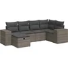 Image de vidaXL - 6-delige - Loungeset - met - kussens - poly - rattan - grijs