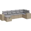 Image de vidaXL - 7-delige - Loungeset - met - kussens - poly - rattan - beige