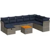 Image de vidaXL - 9-delige - Loungeset - met - kussens - poly - rattan - grijs