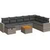 Image de vidaXL - 9-delige - Loungeset - met - kussens - poly - rattan - grijs