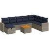 Image de vidaXL - 9-delige - Loungeset - met - kussens - poly - rattan - grijs