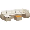 Image de vidaXL - 8-delige - Loungeset - met - kussens - poly - rattan - beige