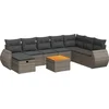 Image de vidaXL - 9-delige - Loungeset - met - kussens - poly - rattan - grijs