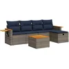 Image de vidaXL - 6-delige - Loungeset - met - kussens - poly - rattan - grijs