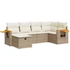Image de vidaXL - 6-delige - Loungeset - met - kussens - poly - rattan - beige
