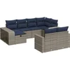 Image de vidaXL - 10-delige - Loungeset - met - kussens - poly - rattan - grijs