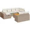 Image de vidaXL - 11-delige - Tuinset - met - kussens - poly - rattan - beige
