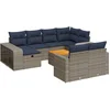 Image de vidaXL - 11-delige - Loungeset - met - kussens - poly - rattan - grijs