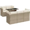 Image de vidaXL - 6-delige - Loungeset - met - kussens - poly - rattan - beige