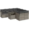 Image de vidaXL - 9-delige - Loungeset - met - kussens - poly - rattan - grijs