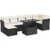 Image de vidaXL - 8-delige - Loungeset - met - kussens - poly - rattan - zwart