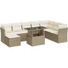 Image de vidaXL - 9-delige - Loungeset - met - kussens - poly - rattan - beige