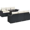 Image de vidaXL - 7-delige - Loungeset - met - kussens - poly - rattan - zwart