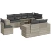 Image de vidaXL - 9-delige - Loungeset - met - kussens - poly - rattan - lichtgrijs