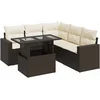 Image de vidaXL - 6-delige - Loungeset - met - kussens - poly - rattan - bruin