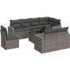 Image de vidaXL - 9-delige - Loungeset - met - kussens - poly - rattan - grijs