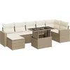 Image de vidaXL - 8-delige - Loungeset - met - kussens - poly - rattan - beige