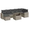 Image de vidaXL - 8-delige - Loungeset - met - kussens - poly - rattan - lichtgrijs