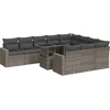 Image de vidaXL - 11-delige - Loungeset - met - kussens - poly - rattan - grijs