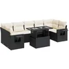 Image de vidaXL - 8-delige - Loungeset - met - kussens - poly - rattan - zwart