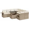 Image de vidaXL - 9-delige - Loungeset - met - kussens - poly - rattan - beige