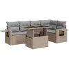 Image de vidaXL - 6-delige - Loungeset - met - kussens - poly - rattan - beige
