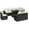Image de vidaXL - 9-delige - Loungeset - met - kussens - poly - rattan - zwart