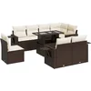 Image de vidaXL - 9-delige - Loungeset - met - kussens - poly - rattan - bruin