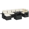 Image de vidaXL - 8-delige - Loungeset - met - kussens - poly - rattan - zwart