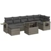 Image de vidaXL - 8-delige - Loungeset - met - kussens - poly - rattan - grijs