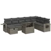 Image de vidaXL - 9-delige - Loungeset - met - kussens - poly - rattan - grijs