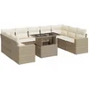 Image de vidaXL - 10-delige - Loungeset - met - kussens - poly - rattan - beige