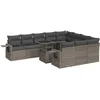 Image de vidaXL - 11-delige - Loungeset - met - kussens - poly - rattan - grijs