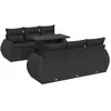 Image de vidaXL - 7-delige - Loungeset - met - kussens - poly - rattan - zwart