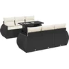 Image de vidaXL - 7-delige - Loungeset - met - kussens - poly - rattan - zwart