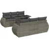 Image de vidaXL - 7-delige - Loungeset - met - kussens - poly - rattan - grijs
