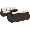Image de vidaXL - 7-delige - Loungeset - met - kussens - poly - rattan - bruin