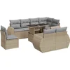 Image de vidaXL - 9-delige - Loungeset - met - kussens - poly - rattan - beige